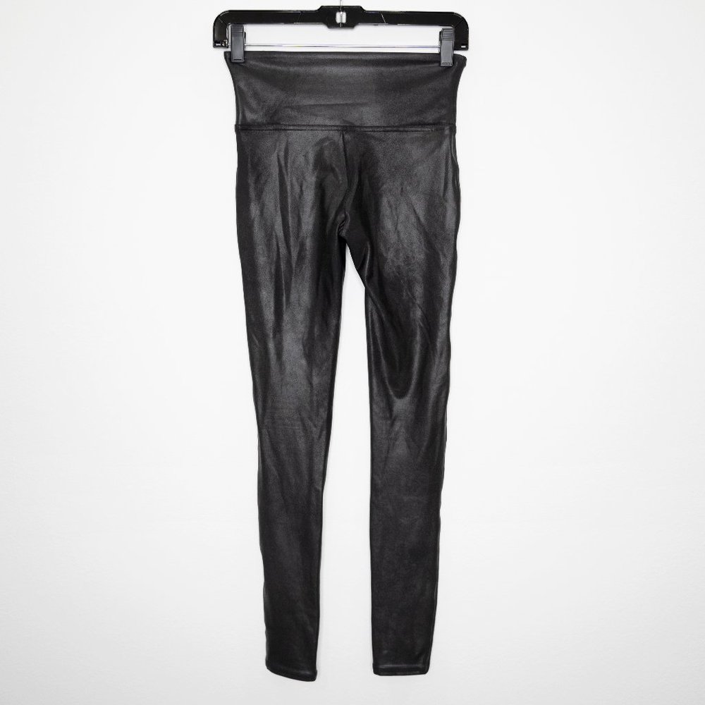 Spanx Faux Leather Leggings Black J29 - Picture 5 of 9